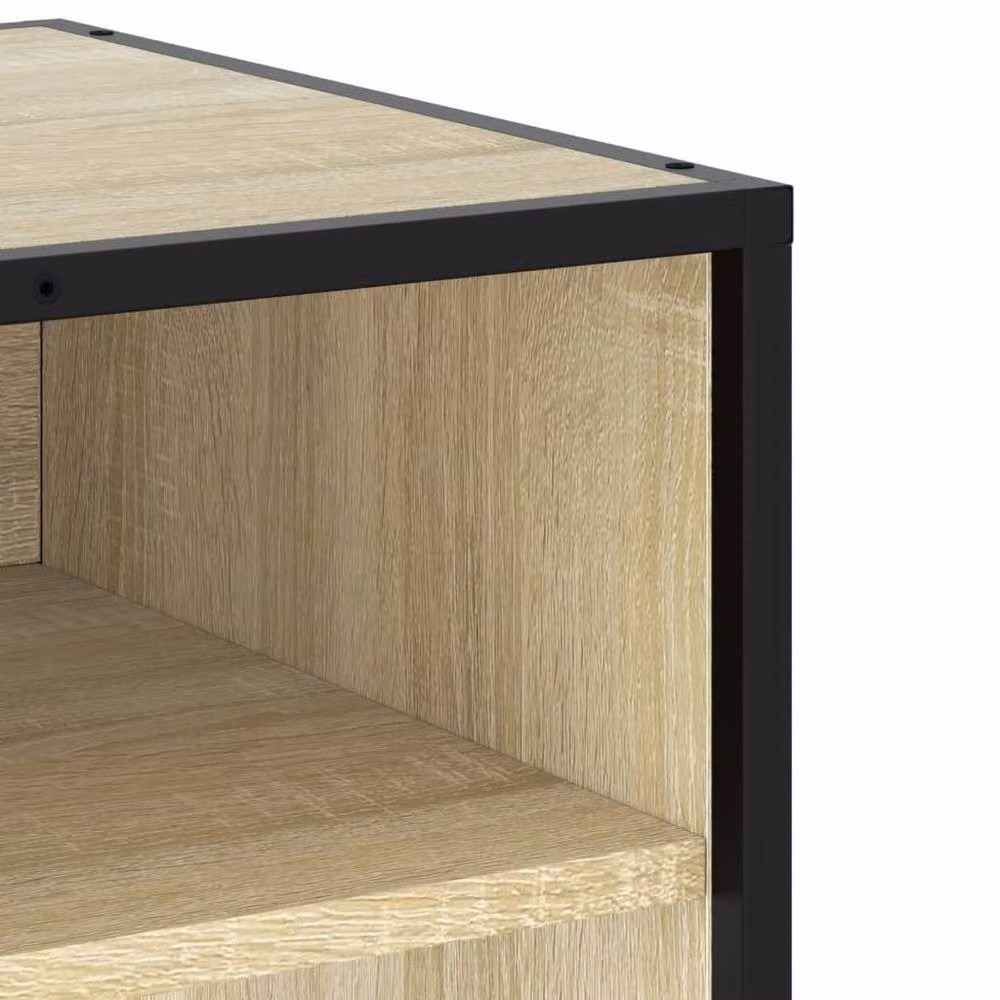 Berkfield Home Sonoma Oak TV Cabinet in Beige, W/D/H: 91 x 40 x 46 cm – 5