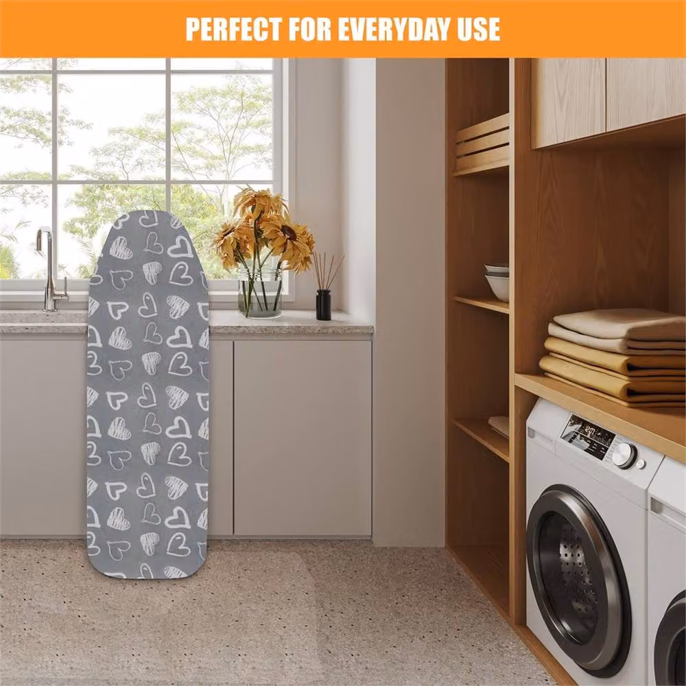 Nordara Grey Elasticated Cotton Ironing Cover W: 122 cm, D: 38 cm – 2