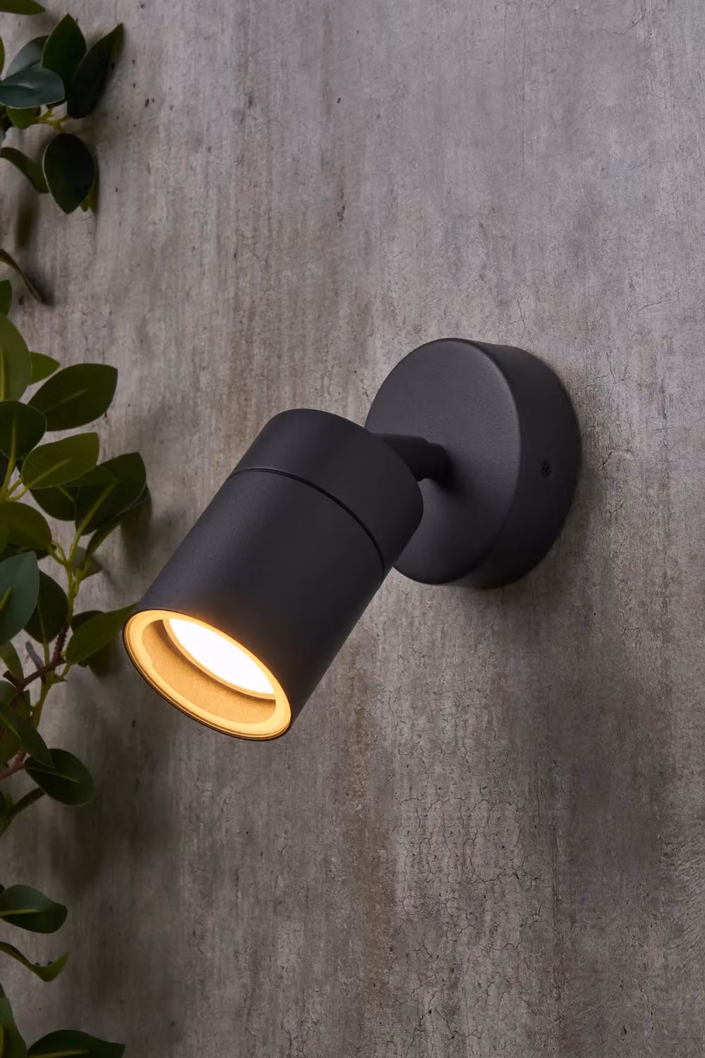 BHS Lighting Jared Modern Cylinder Outdoor Wall Light in Black and Grey Stainless Steel – 2