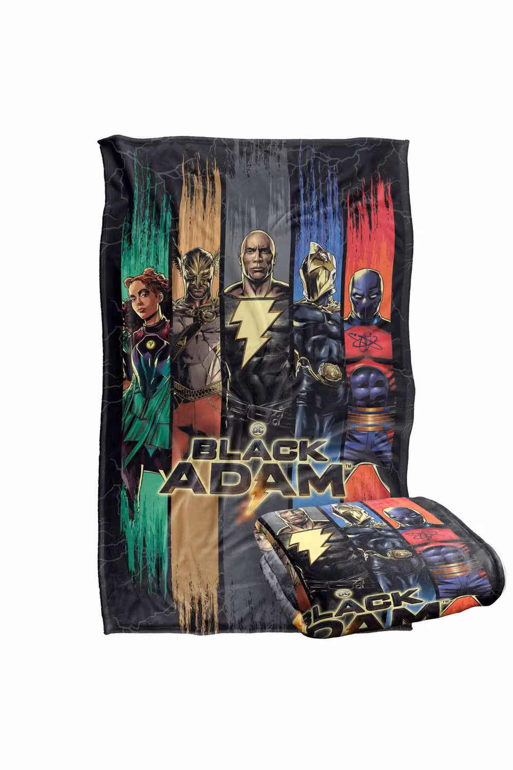 Black Adam Players Silky Touch Super Soft Fleece Throw Blanket, Black and Multicolour, W: 91 cm, D: 147 cm – 7