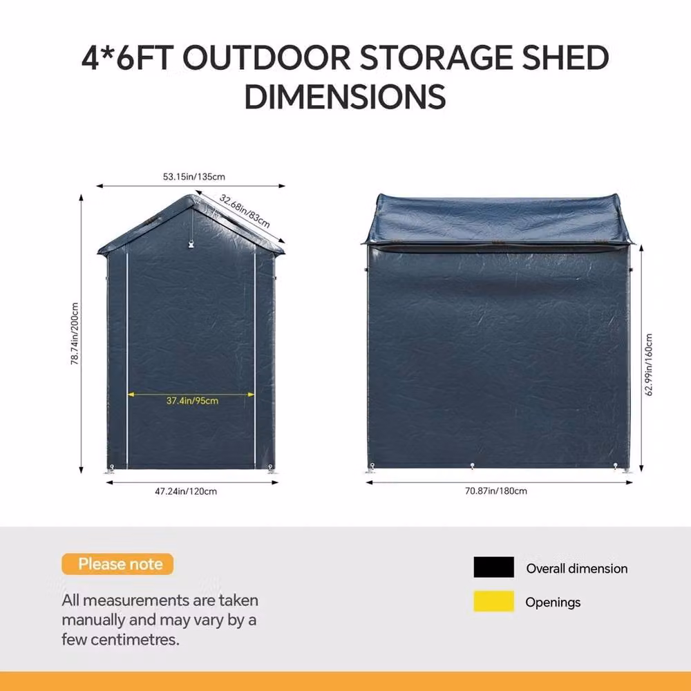 Kelvenix Grey Garden Storage Shed Tent with Window – 2