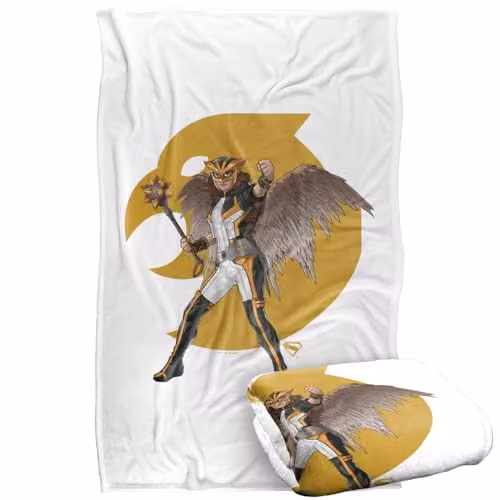 Warner Bros. Superman 2025 Hawkgirl Super Soft Fleece Throw Blanket, Multicolour, W: 91.44 cm x L: 147 cm