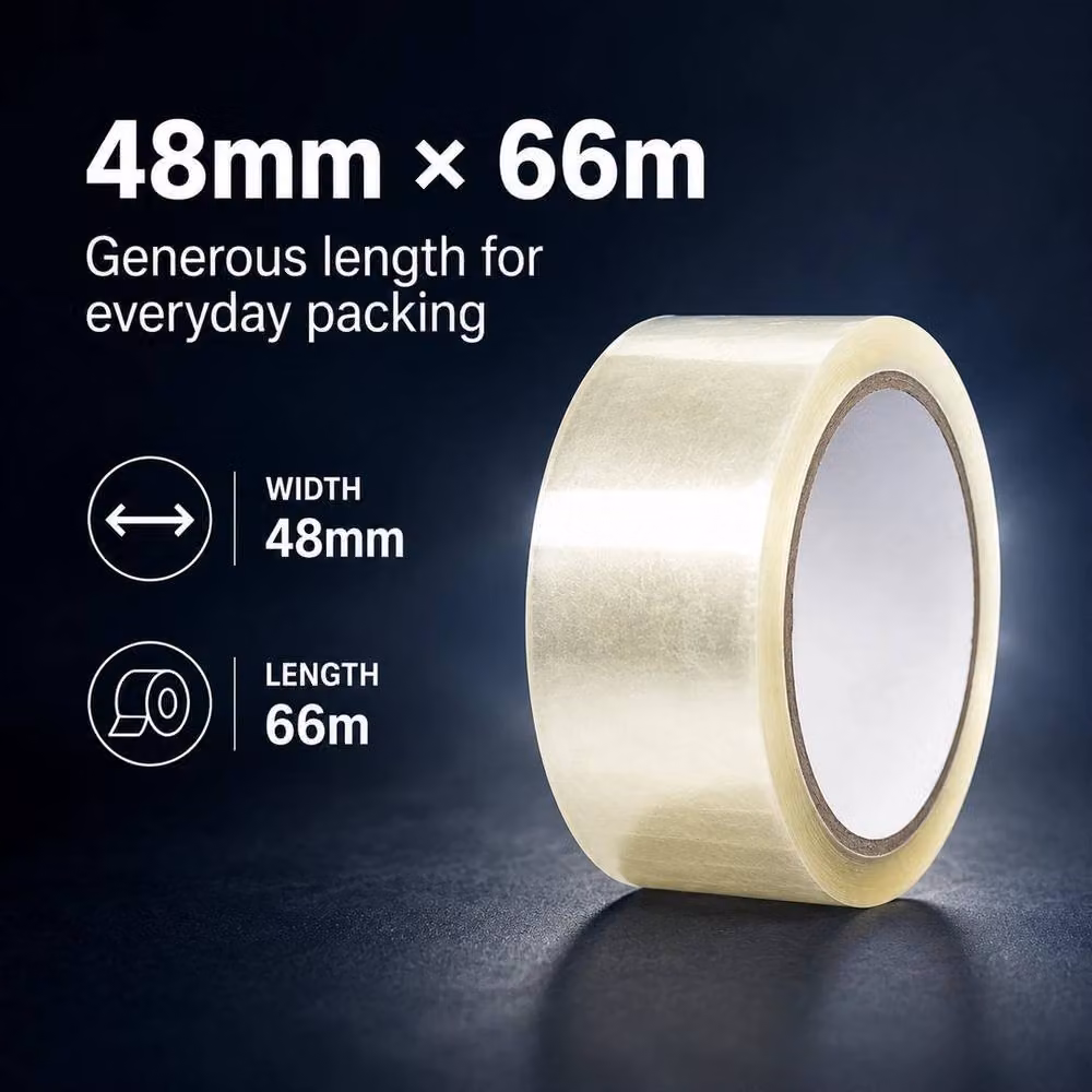 SPETLEK 3-Pack Heavy Duty Clear Parcel Tape, 48 mm x 66 m – 2