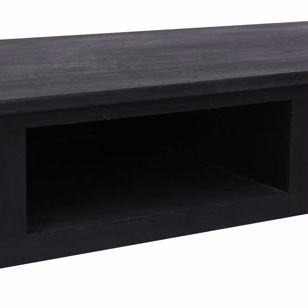 Berkfield Home Black Wood Console Table W/D/H: 110 x 45 x 76 cm – 4