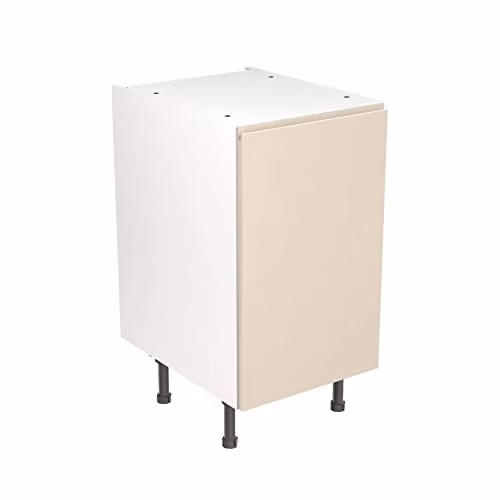 Kitchen Kit Cashmere Gloss Flatpack Base Cabinet with J-Pull Doors, W: 45 cm, H: 87 cm