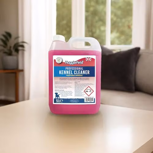 HugglePets Domestic Kennel Cleaner 5L Fresh Floral Fragrance Pink Pet-Safe Disinfectant and Deodoriser – 4