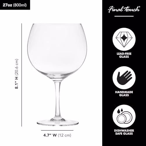 Final Touch Transparent Copa Cocktail Glass 400ml – 4