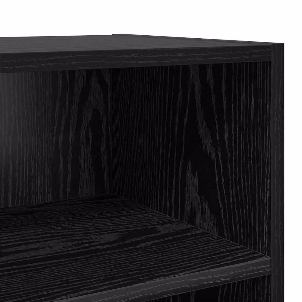 Berkfield Home Modern Black Oak TV Stand in Black Oak Matt Finish – 6