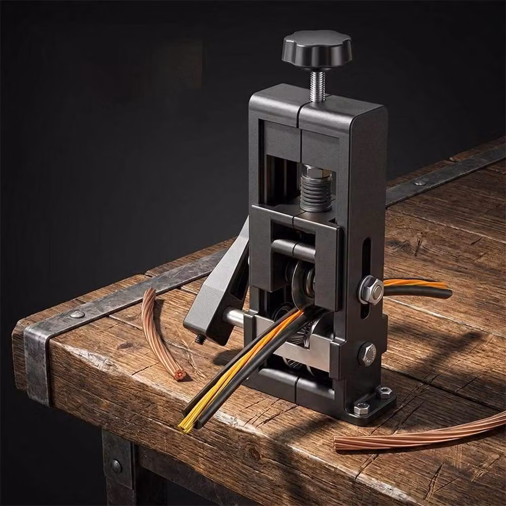 FLAVORA Manual Crank Electric Cable Stripping Machine for Scrap in Black – 6