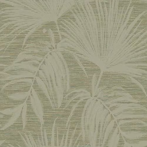 Holden Decor Grasscloth Botanical Textured Effect Leaf Wallpaper in Green