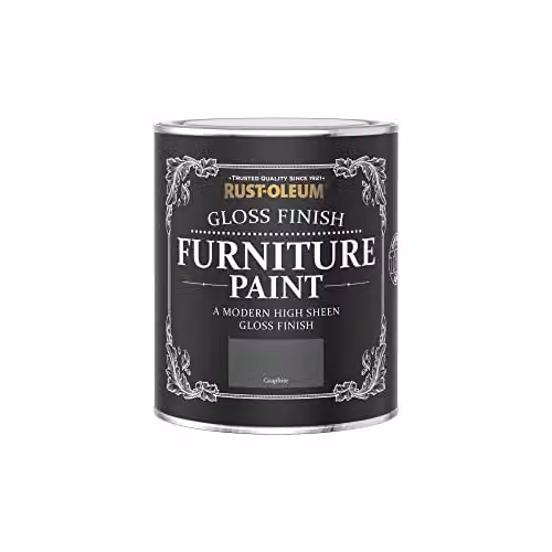 Rust-Oleum Gloss Furniture and Skirting Board Paint in Graphite Grey, 750ml – 3