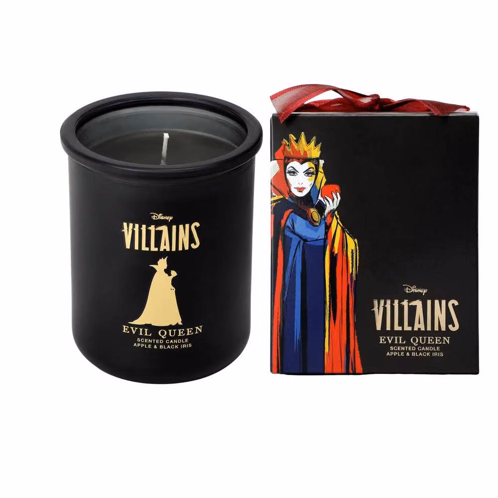 Disney Evil Queen Inspired Apple and Black Iris Scented Candle, Black and Gold, 252 g – 2