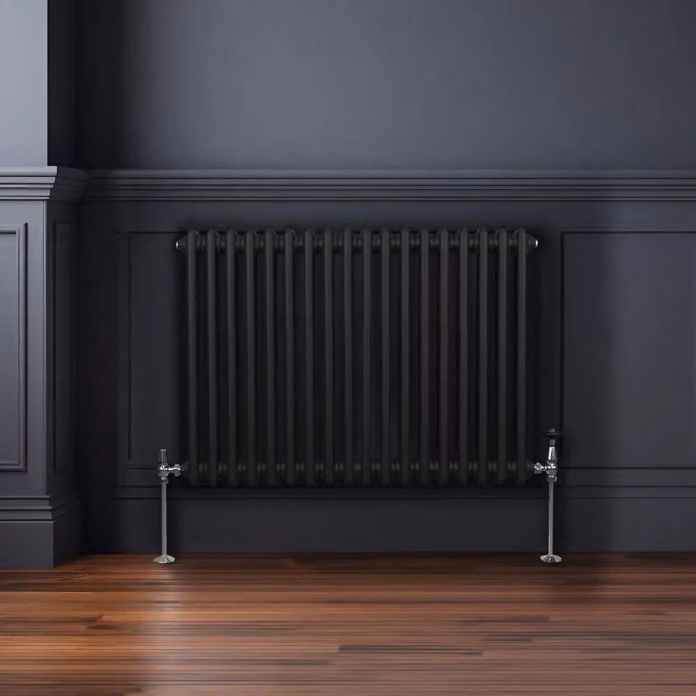 Monstershop Traditional 2 Column Steel Radiator, Black, H 83.2 cm x W 60 cm x D 7 cm – 4