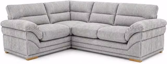 Bliss Furniture Amalfi Claude Right Hand 2 Piece Corner Sofa in Silver Grey Fabric