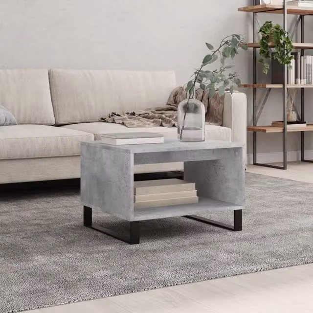 Berkfield Home Concrete Grey Coffee Table W/D/H: 60 x 50 x 40 cm – 1