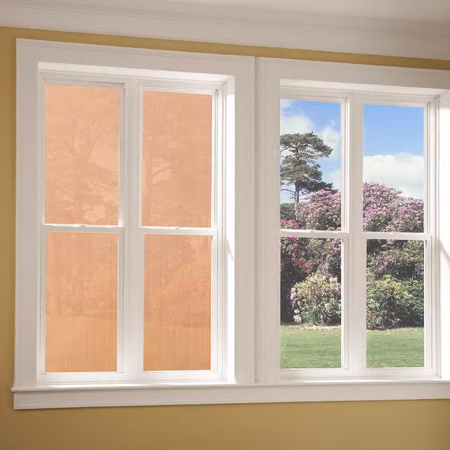 Livingandhome Self Adhesive Privacy Glass Film in Red