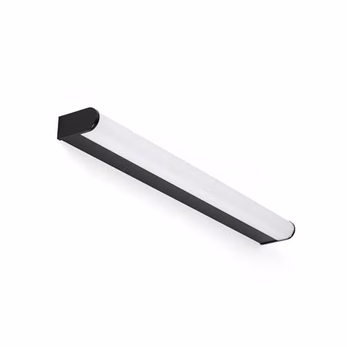 Faro Tide Matt Black Bathroom Over Mirror Bar Light, 3000K, IP44, W: 60 cm