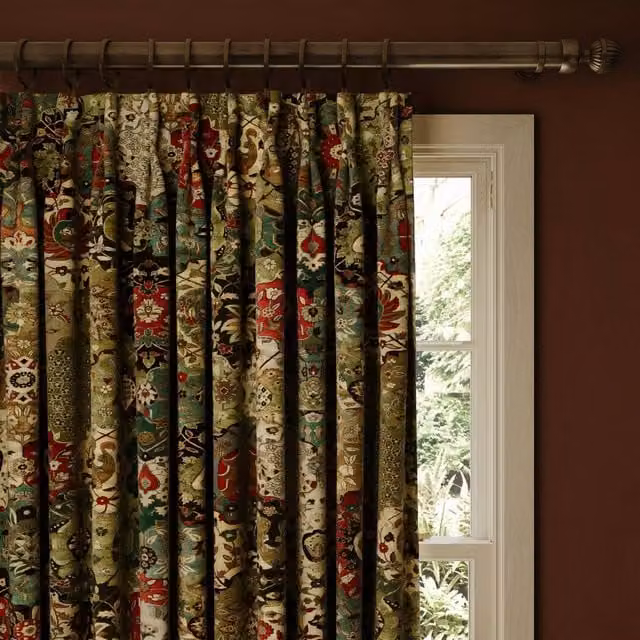 House of Hackney Caspar Velvet Curtain in Green