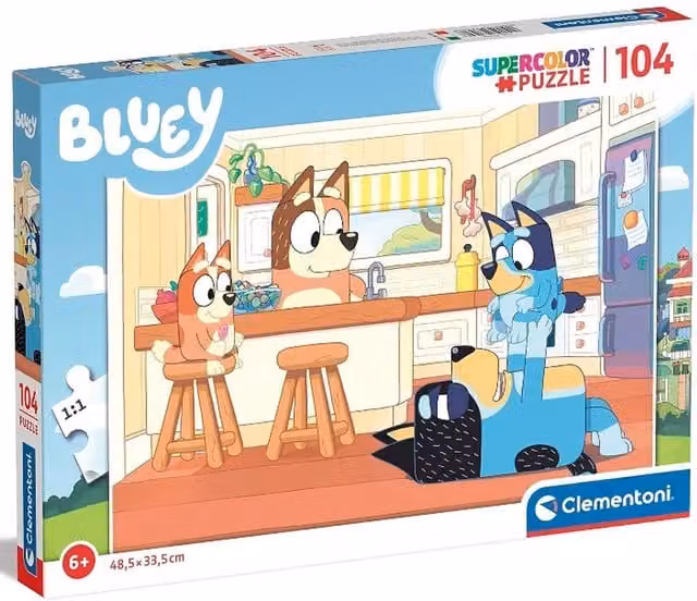 Clementoni Bluey 104 Piece Multicolour Jigsaw Puzzle
