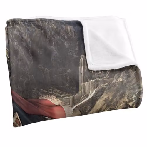 Logovision Lord of the Rings War of the Rohirrim Hammerhand Helmet Super Soft Snuggle Blanket, Multicolour, W: 91.44 cm, D: 147 cm – 2