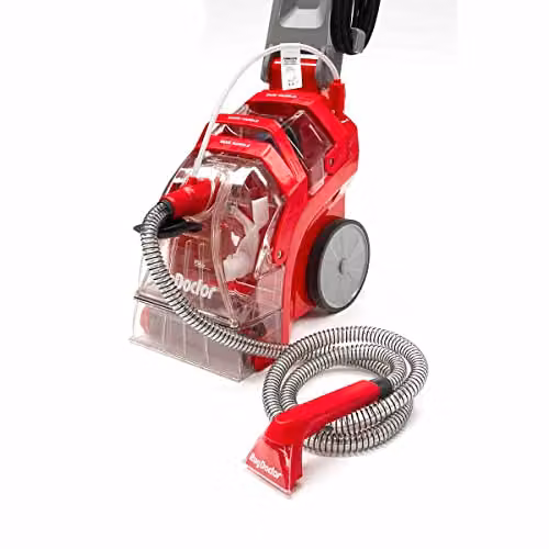 Rug Doctor Deep Carpet Cleaner 1300W in Red and Grey with Dual Cross-Action Brushes and Upholstery Tool