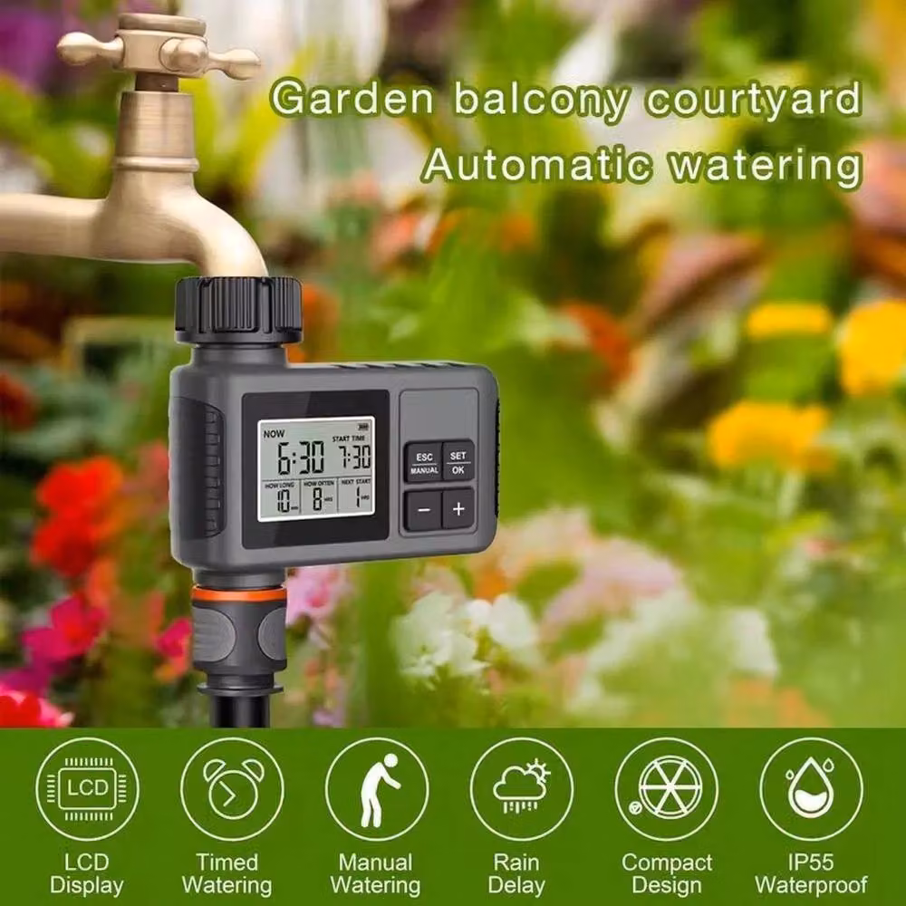 SPETLEK Automatic Mechanical Water Timer Irrigation Watering System in Black – 5