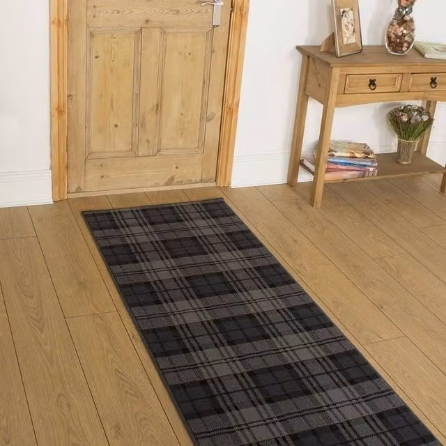 runrug Soft Hallway Runner Rug in Black, W/D/H: 100 x 270 x 0.9 cm – 4
