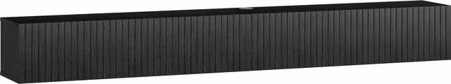 HOMCOM Modern Black Wall Mounted Floating TV Stand with Cable Management, Fits up to 72 inch TVs, Width: 180 cm – 1