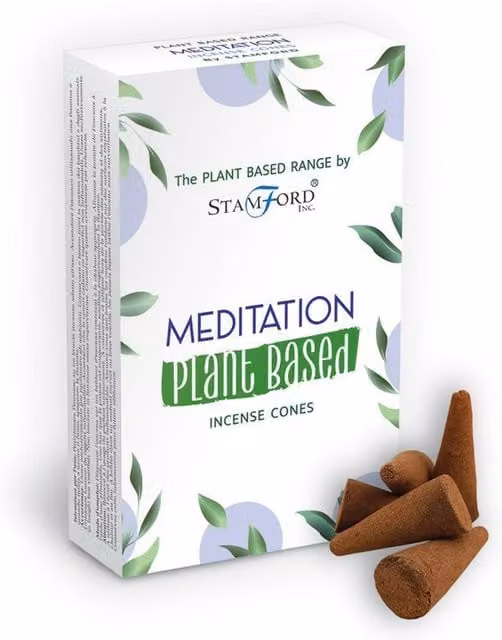 Ancient Wisdom Stamford KDMD Plant Based Floral Incense Cones, Multicoloured and White, Pack of 6