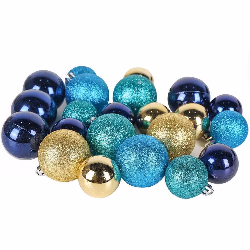 Voltico 22-Piece Shatterproof Christmas Bauble Set in Blue and Gold – 3