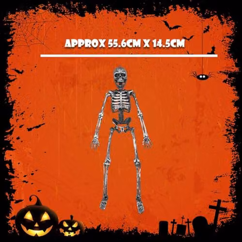 VFM e-Store Hanging Skeleton Decoration for Halloween Parties in Silver – 3
