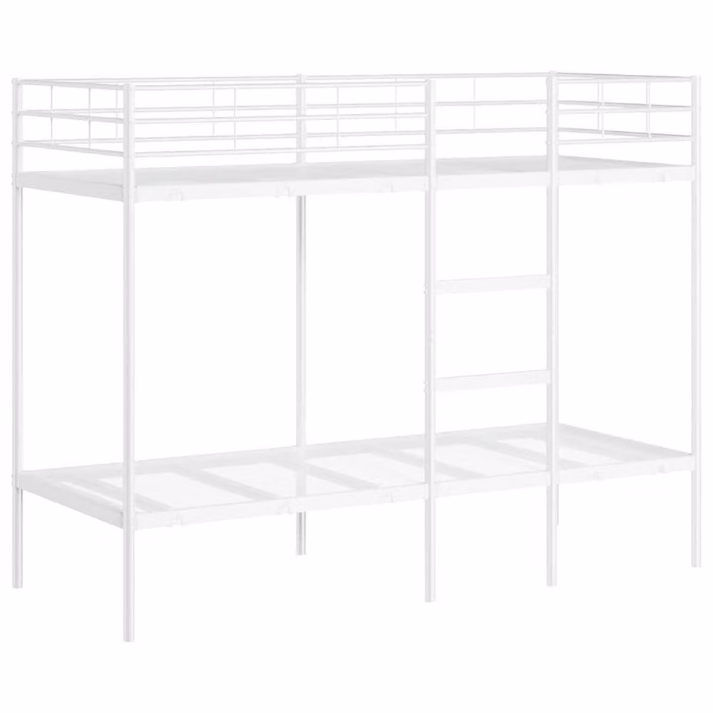 Berkfield Home Breathable Metal Bunk Bed in White, W/D/H: 80 x 200 cm – 2