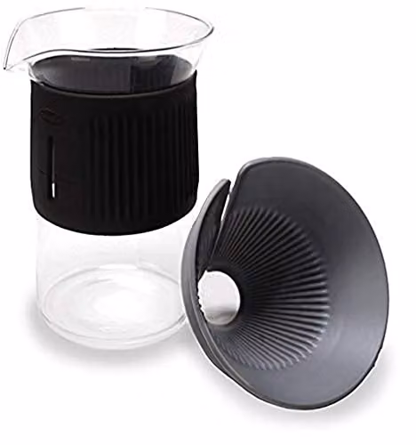 La Cafetiere Seattle 3-Piece Drip Coffee Maker Set with Glass Carafe and Cone in Black – 1