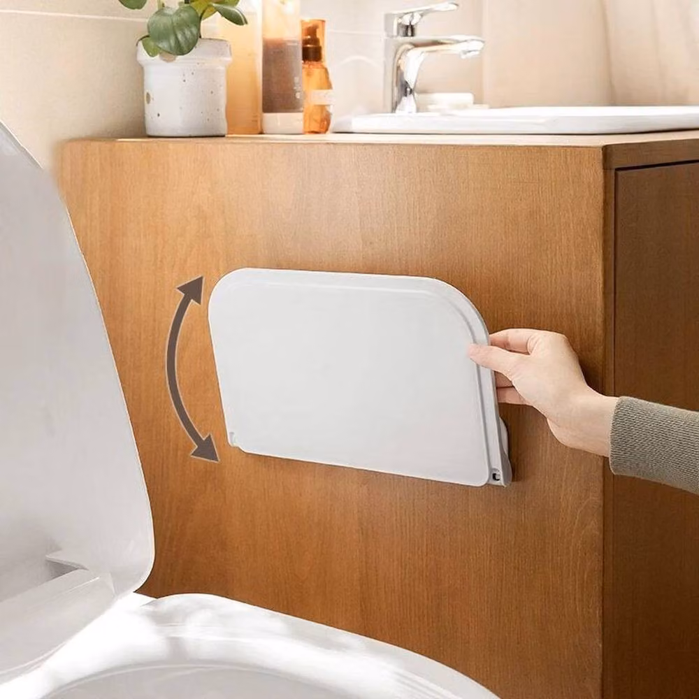 PAWNORA Large Foldable Floating Wall Mounted Shelf in White – 3