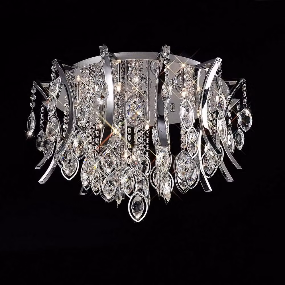 Netlighting Mios 12 Light G4 Crystal Ceiling Light in Polished Chrome and Grey – 2