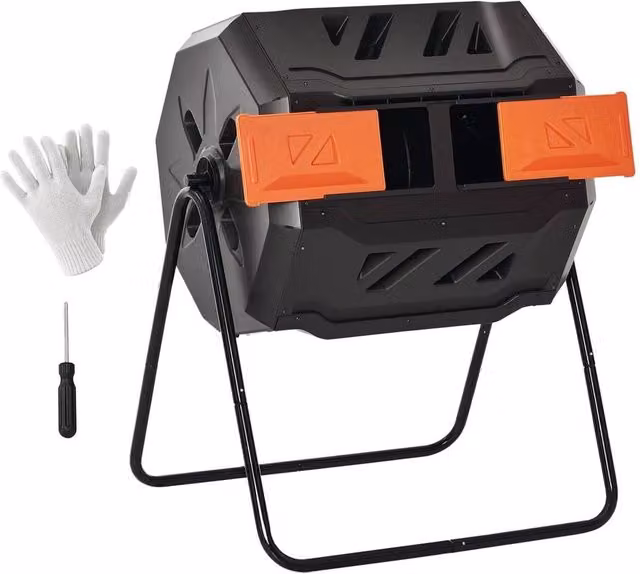 Kelvenix 160L Outdoor Tumbling Compost Bin in Black – 1