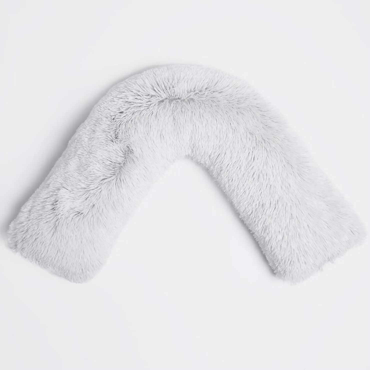 Huggleland V Shape Shaggy Wedge Pillow Cushion for Neck and Shoulder Support in Grey – 2