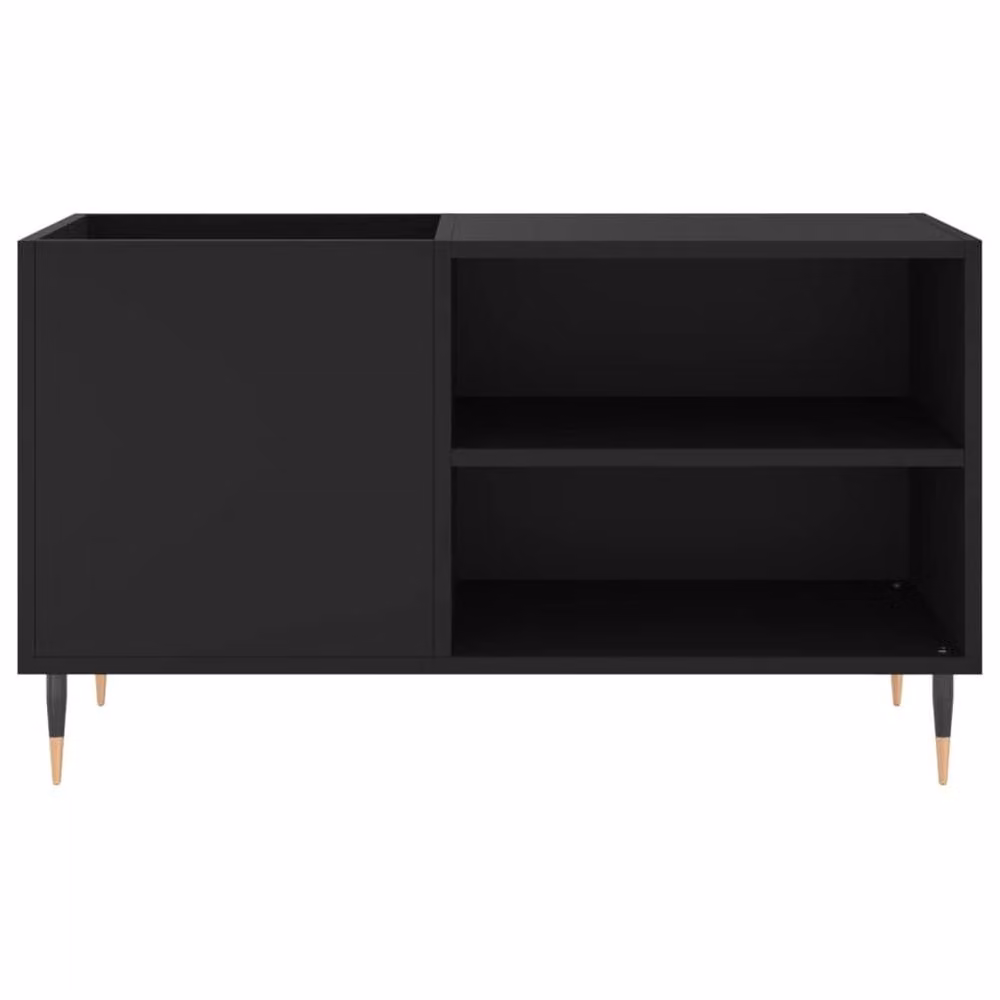 Berkfield Home Record Cabinet in Black, W/D/H: 85 x 38 x 48 cm – 4