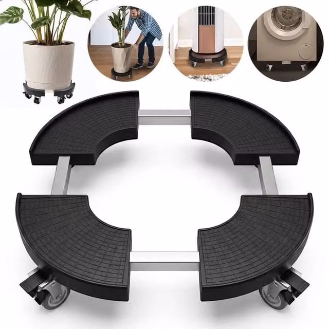 EONLION Black Indoor Patio Flower Pot Plant Stand Tray Holder