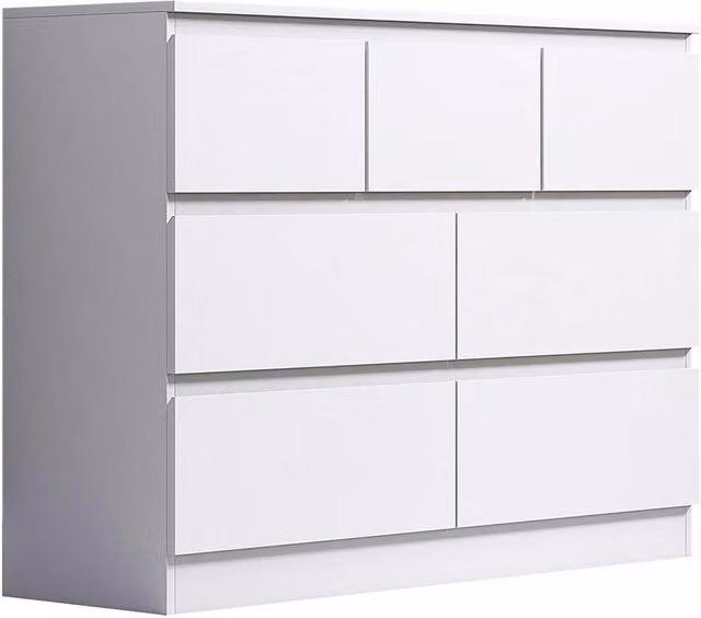 SPETLEK 7 Drawer Merchant Chest of Drawers in Matt White – 1