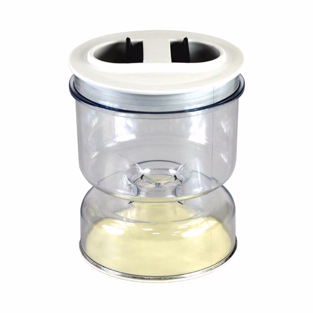 Simpa Set of 2 Airtight Clear Glass and Plastic Pickle and Preserve Refrigerator Storage and Serving Jars – 2