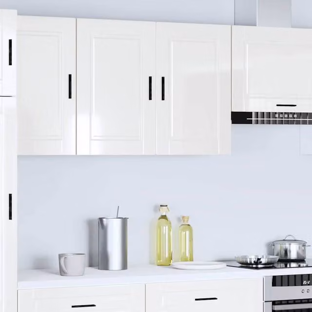 Berkfield Home Porto High Gloss White Wall Mounted Kitchen Cabinet W/D/H: 60 x 31 x 80 cm