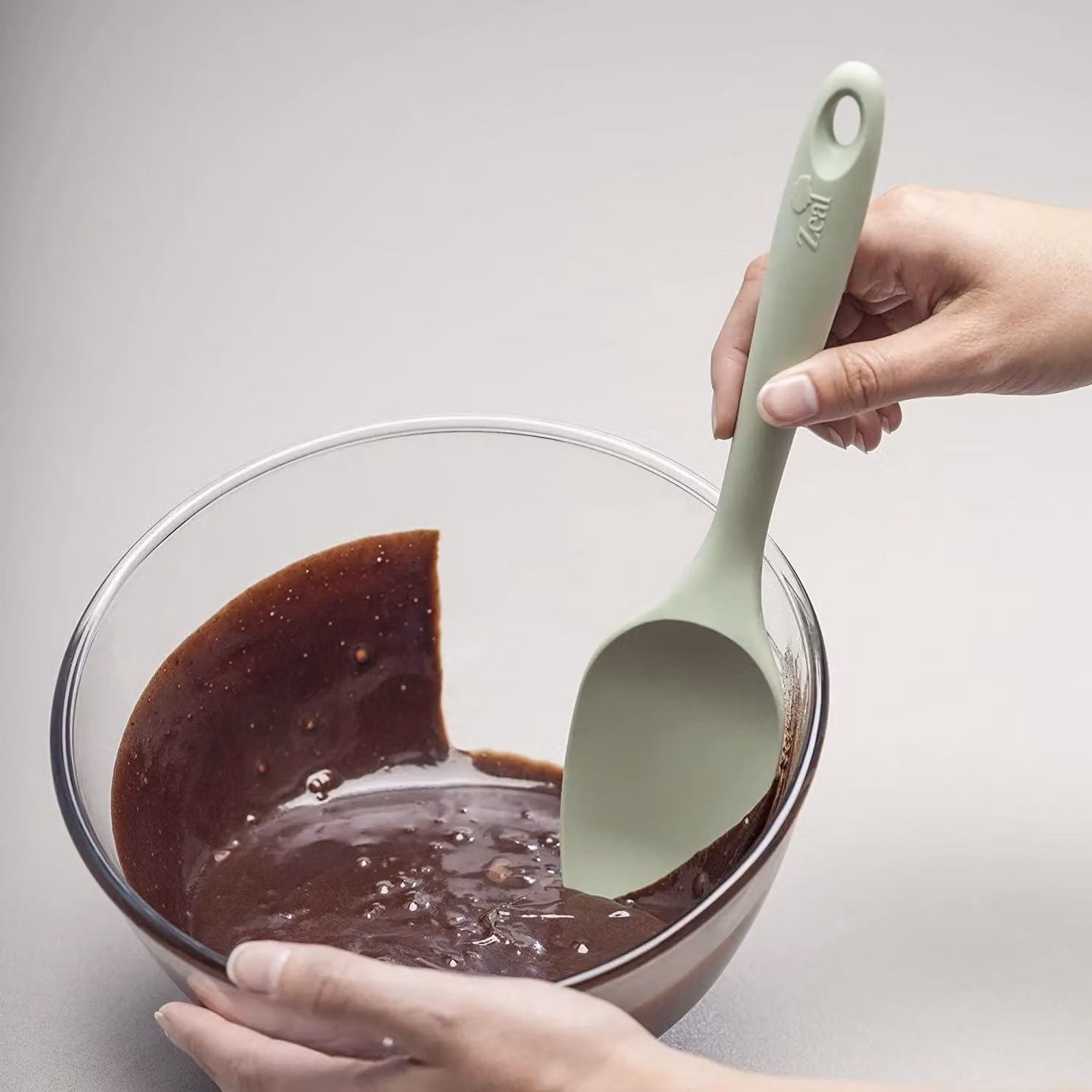 Zeal Silicone Non-Scratch Spatula Spoon in Green, 26 cm – 4