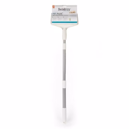 Beldray PetPlus+ Reusable TPR Gel Lint Roller in White and Turquoise with Telescopic Handle and Built-in Squeegee Scraper for Pet Hair on Clothes, Floors and Furniture – 1