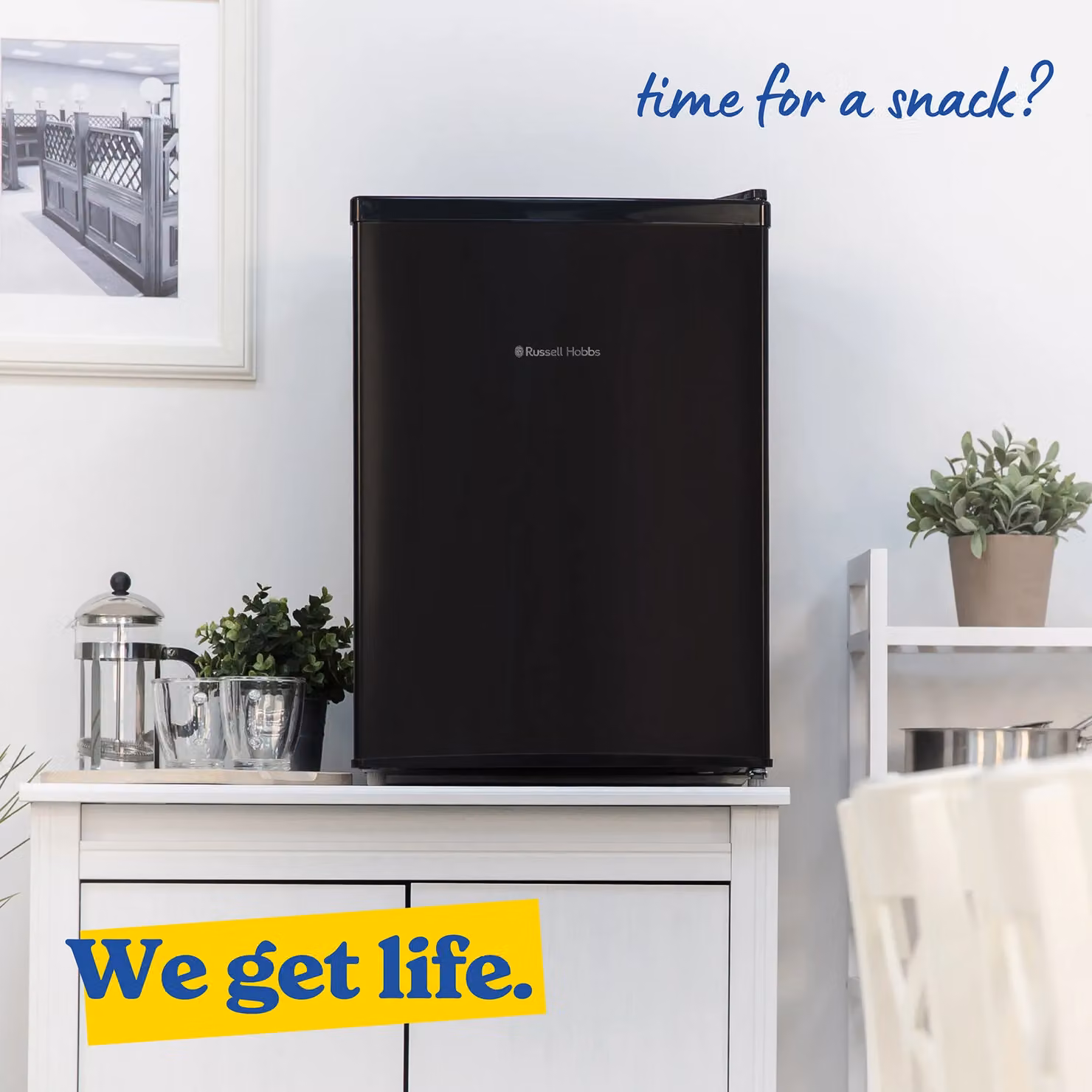 Russell Hobbs 66L Mini Countertop Fridge with Ice Box and Bottle Rack in Black – 8