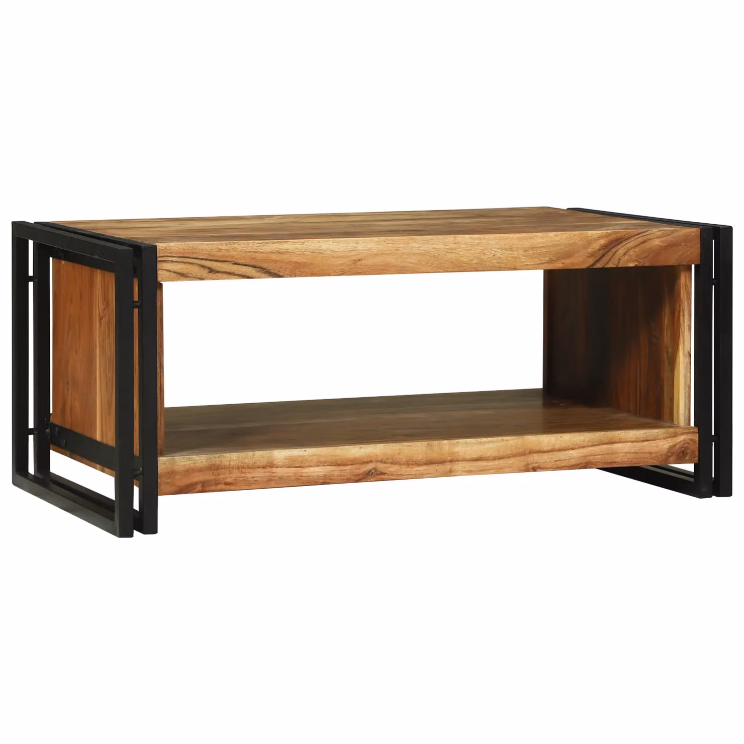 Berkfield Home Modern Rectangular Coffee Table in Brown Solid Acacia Wood W/D/H: 90 x 50 x 38 cm – 2