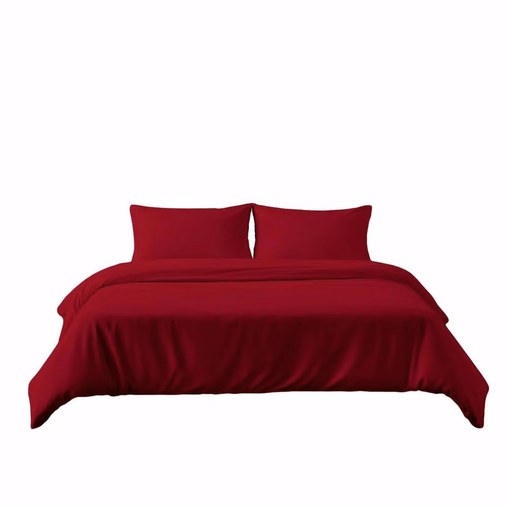 Snug City Red Microfibre Soft Touch Duvet Cover and Pillowcase Set, King Size (180 x 200 cm) – 2