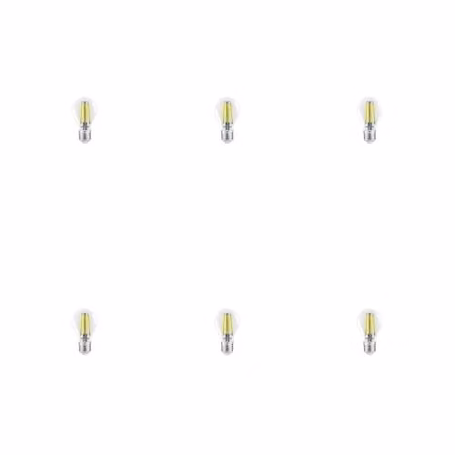 SYLVANIA Toledo Platinum RT LED Filament Light Bulb E27, Cool White, Transparent, Pack of 6