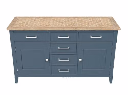 Baumhaus Signature Blue Large Wood Sideboard – 1