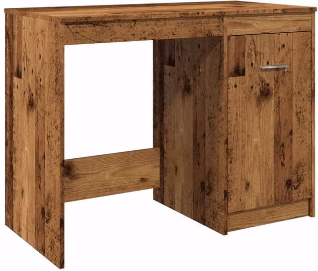 Berkfield Home Modern Writing Desk in Brown, W/D/H: 100 x 50 x 76 cm